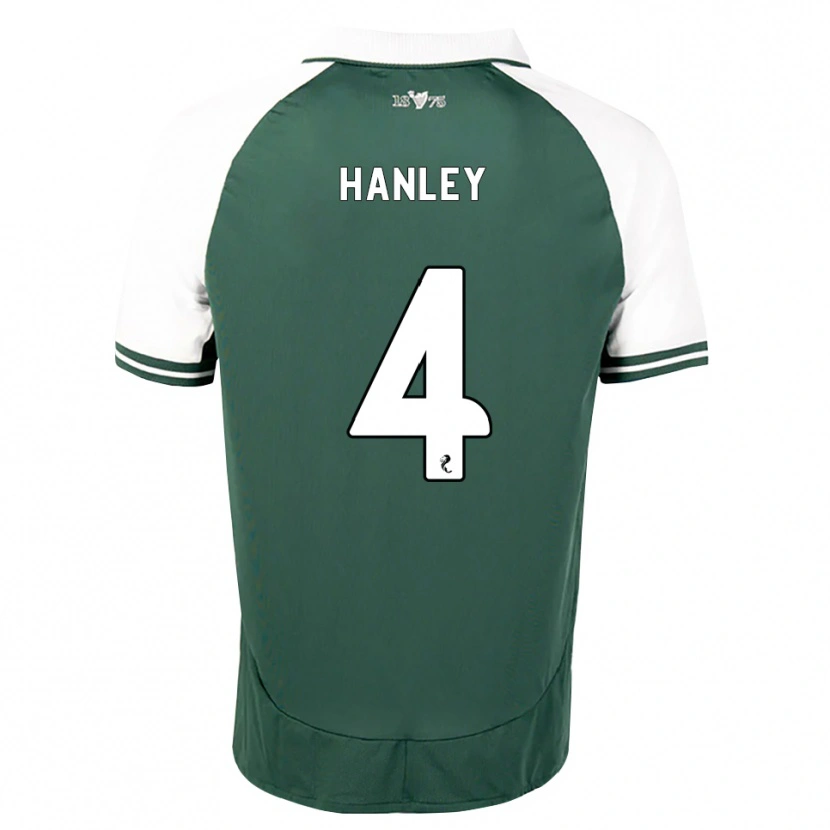Danxen Enfant Maillot Grant Hanley #4 Vert Marin Blanc Tenues Domicile 2026/27 T-Shirt