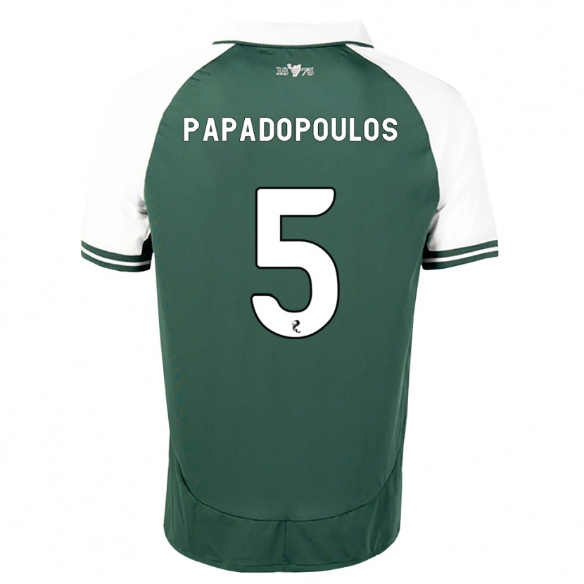 Danxen Enfant Maillot Stacey Papadopoulos #5 Vert Marin Blanc Tenues Domicile 2026/27 T-Shirt