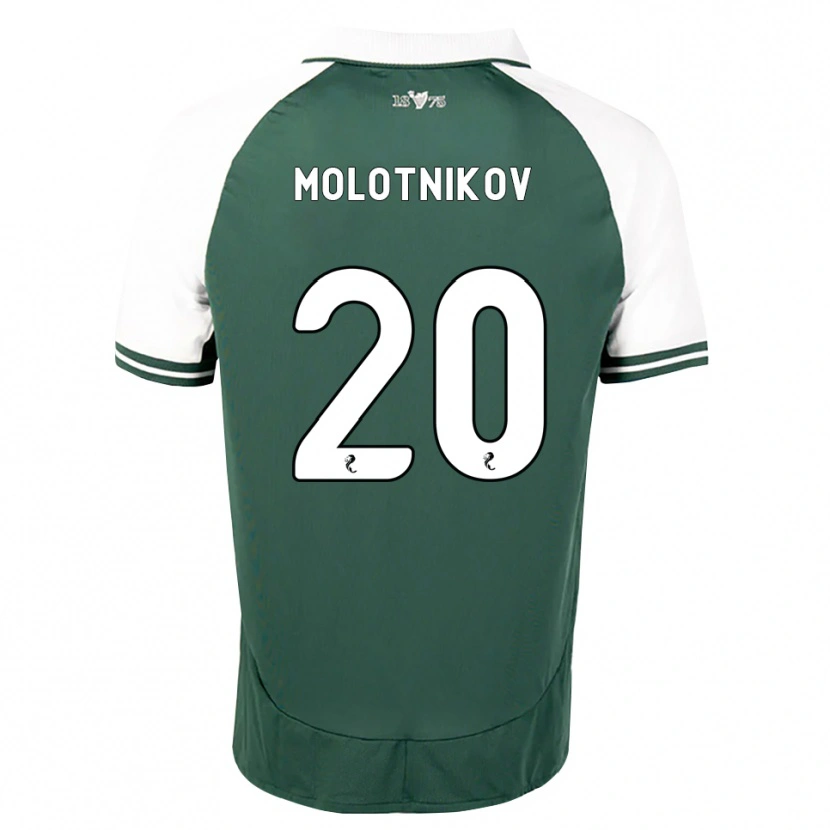 Danxen Enfant Maillot Rudi Molotnikov #20 Vert Marin Blanc Tenues Domicile 2026/27 T-Shirt