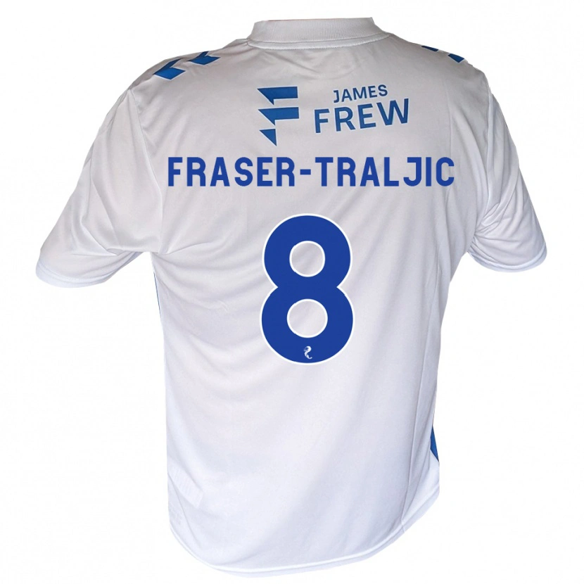Danxen Enfant Maillot Kali Fraser-Traljic #8 Bleu Royal Blanc Tenues Domicile 2026/27 T-Shirt