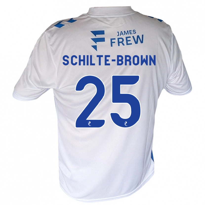 Danxen Enfant Maillot Ethan Schilte-Brown #25 Bleu Royal Blanc Tenues Domicile 2026/27 T-Shirt