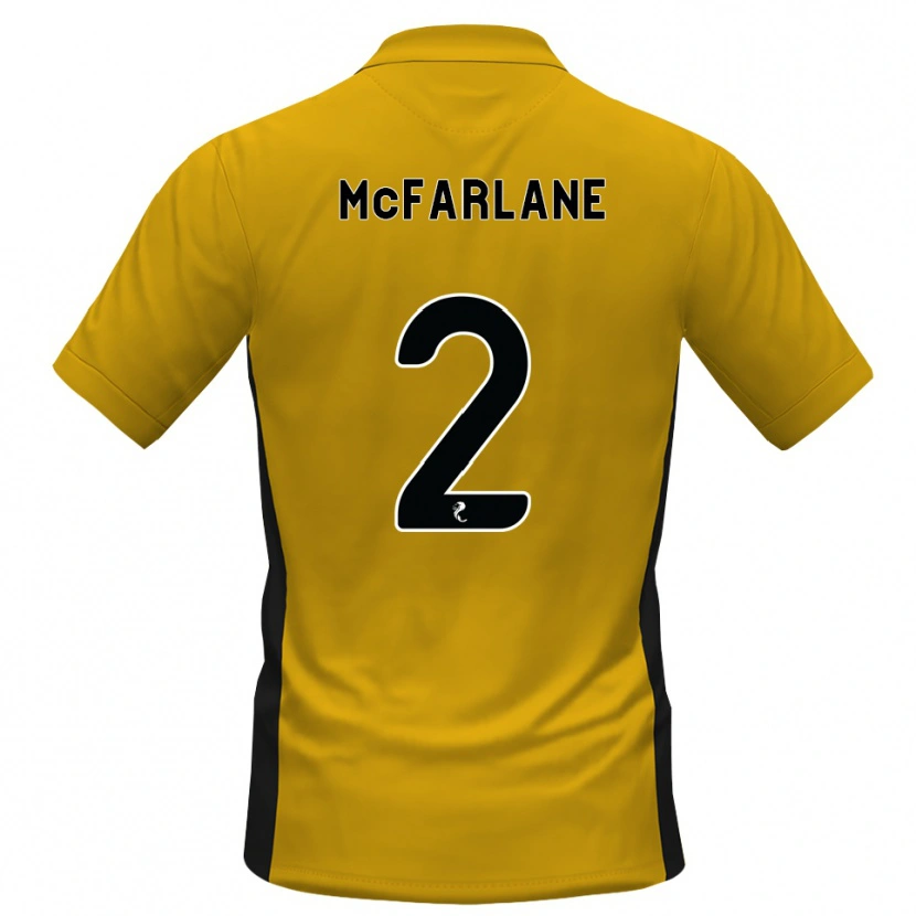 Danxen Enfant Maillot Jay Mcfarlane-Letham #2 Orange Noir Tenues Domicile 2026/27 T-Shirt