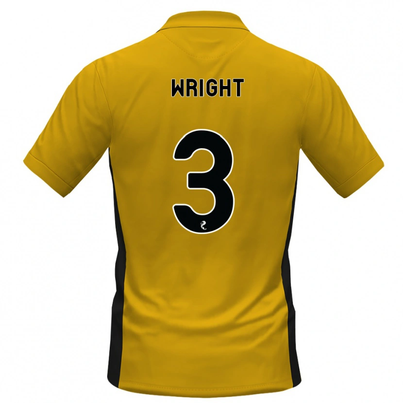 Danxen Enfant Maillot Duncan Wright #3 Orange Noir Tenues Domicile 2026/27 T-Shirt