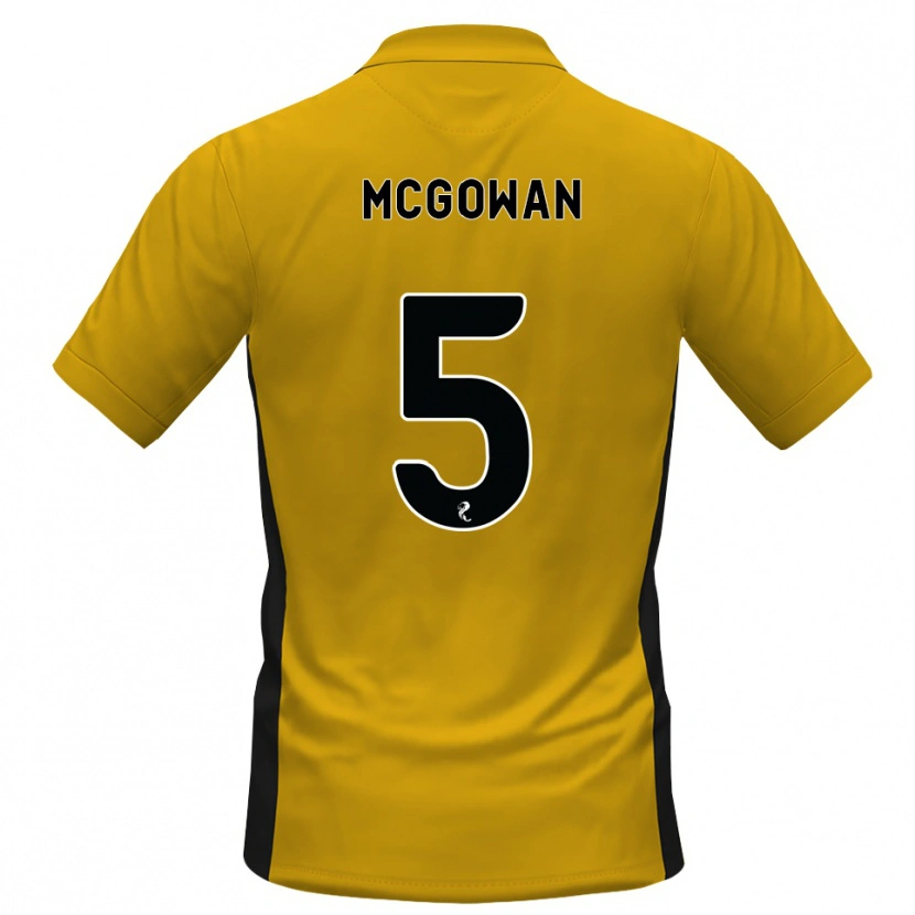 Danxen Enfant Maillot Ryan Mcgowan #5 Orange Noir Tenues Domicile 2026/27 T-Shirt