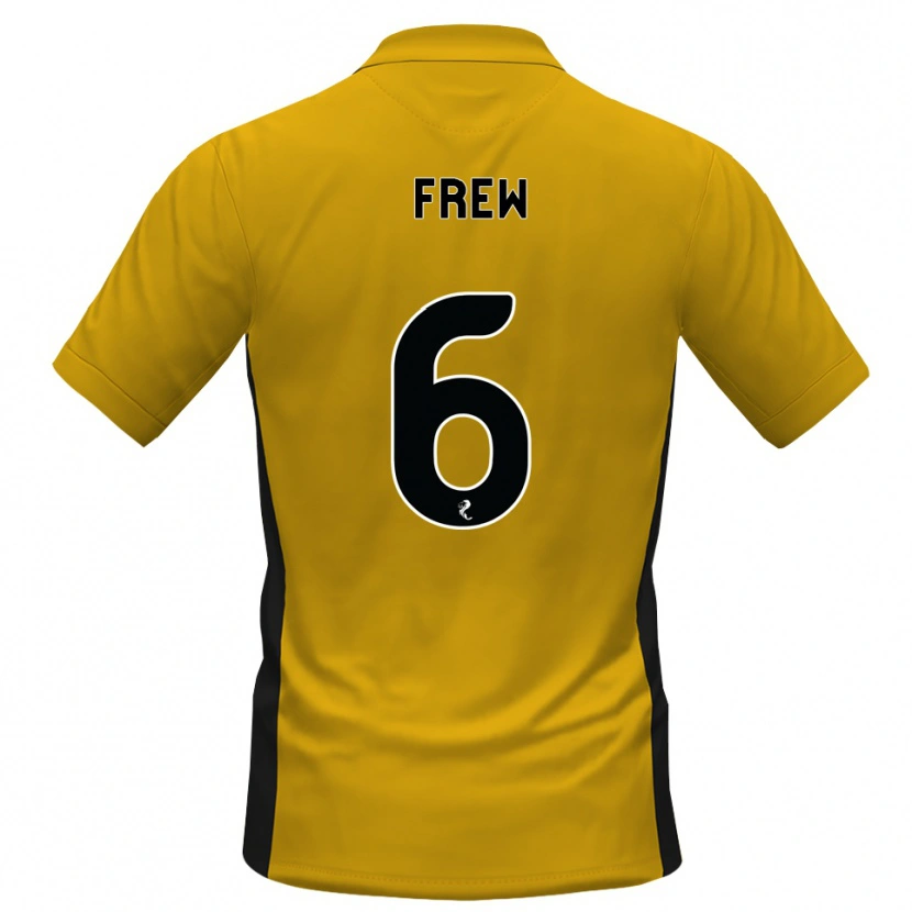 Danxen Enfant Maillot Natasha Frew #6 Orange Noir Tenues Domicile 2026/27 T-Shirt