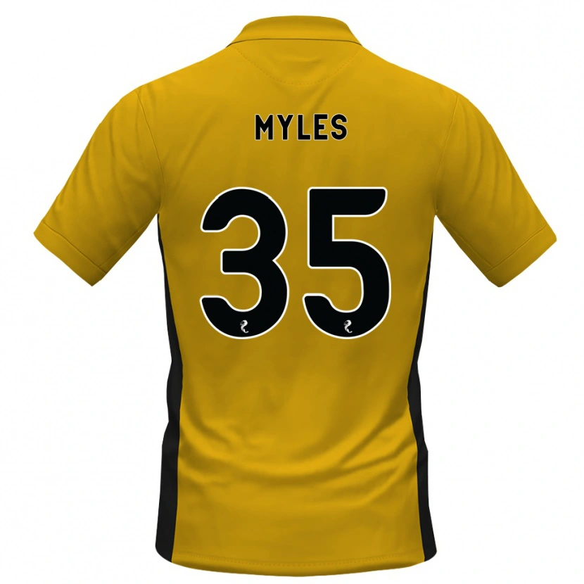 Danxen Enfant Maillot Evan Myles #35 Orange Noir Tenues Domicile 2026/27 T-Shirt