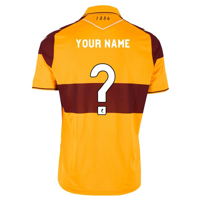 Danxen Enfant Maillot Votre Nom #0 Marron Orange Tenues Domicile 2026/27 T-Shirt