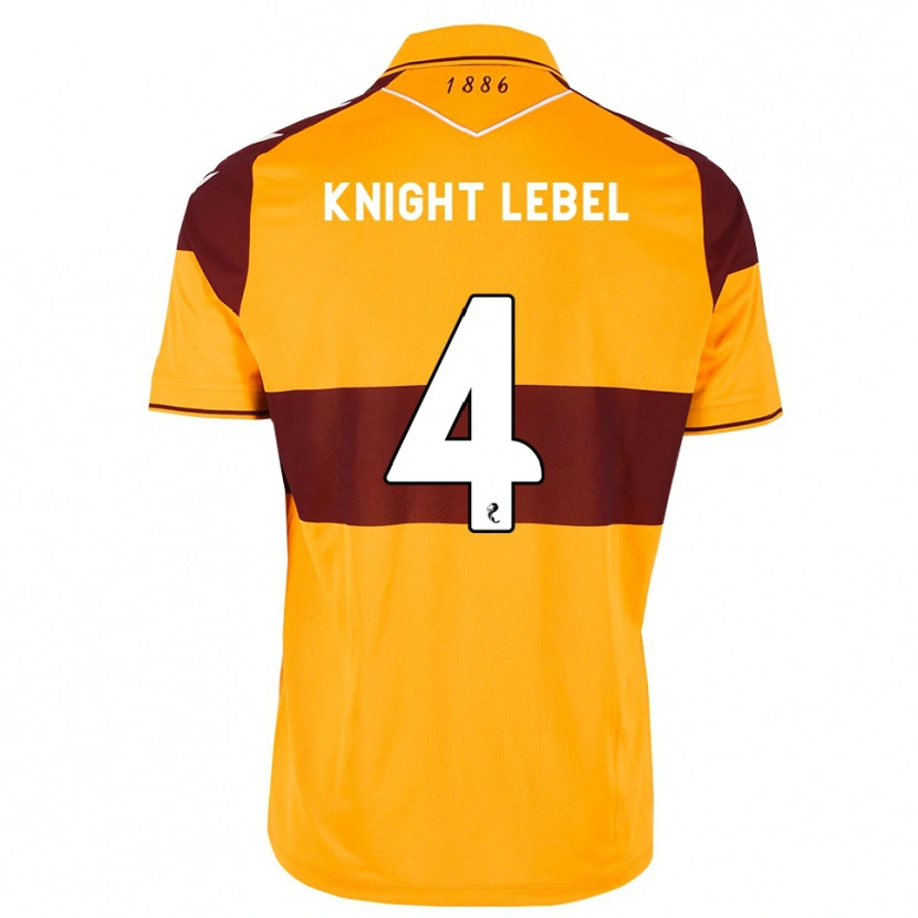 Danxen Enfant Maillot Jamie Knight-Lebel #4 Marron Orange Tenues Domicile 2026/27 T-Shirt