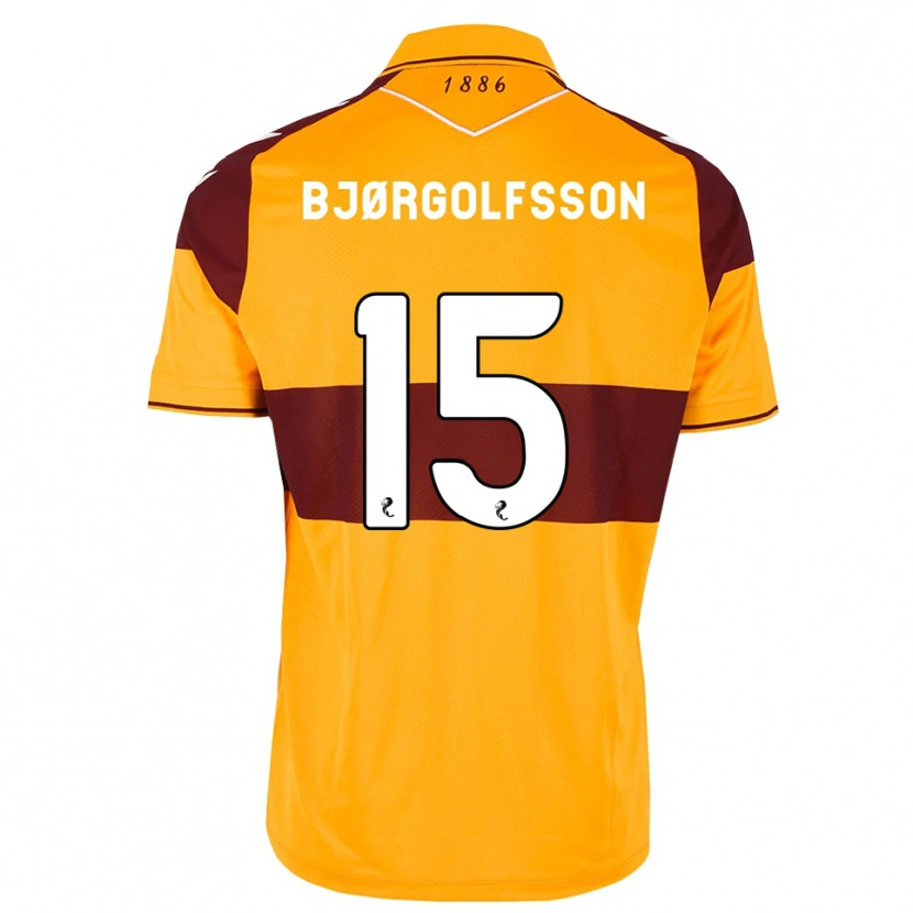 Danxen Enfant Maillot Eythor Bjørgolfsson #15 Marron Orange Tenues Domicile 2026/27 T-Shirt
