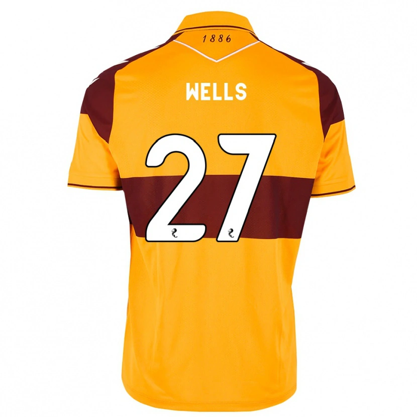 Danxen Enfant Maillot Dylan Wells #27 Marron Orange Tenues Domicile 2026/27 T-Shirt