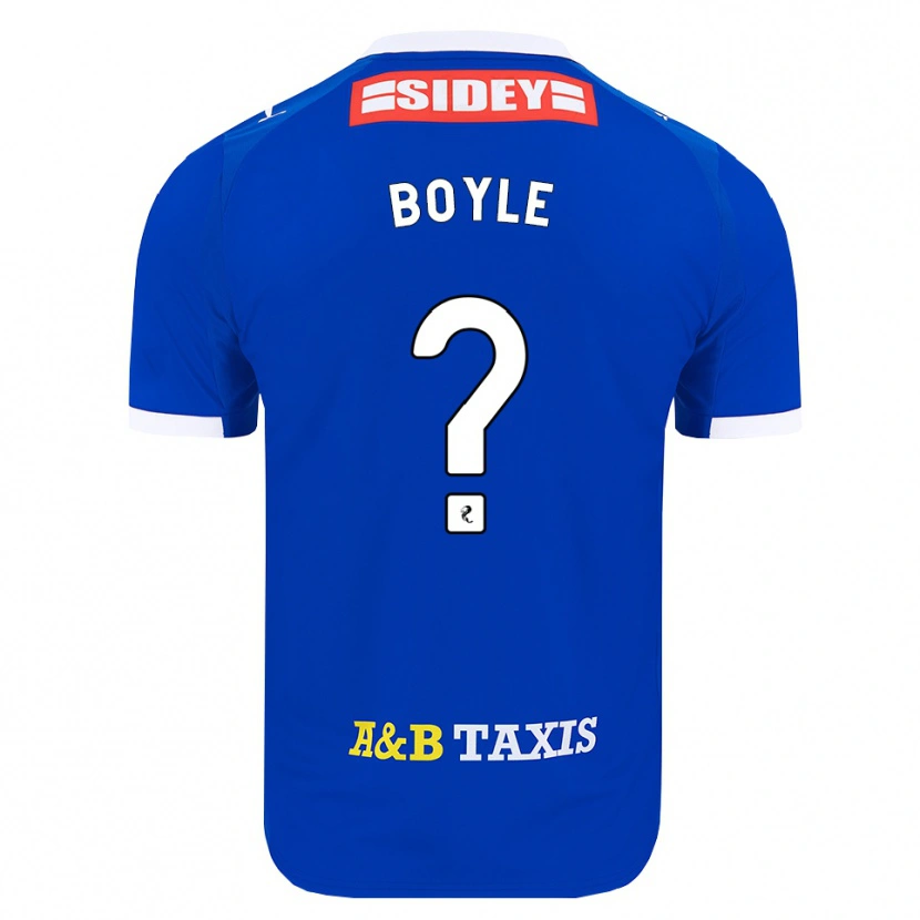 Danxen Enfant Maillot Callum Boyle #0 Bleu Rouge Jaune Tenues Domicile 2026/27 T-Shirt