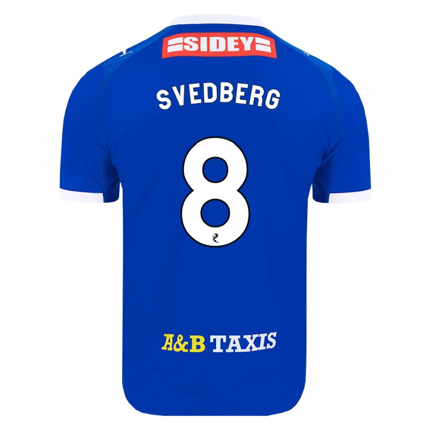 Danxen Enfant Maillot Jonathan Svedberg #8 Bleu Rouge Jaune Tenues Domicile 2026/27 T-Shirt