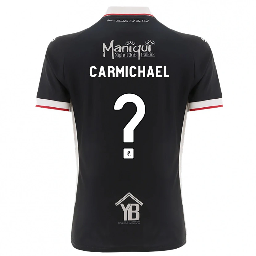 Danxen Enfant Maillot Liam Carmichael #0 Noir Blanc Rouge Tenues Domicile 2026/27 T-Shirt