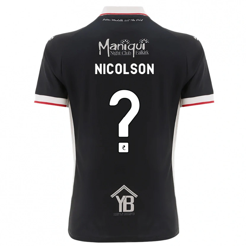 Danxen Enfant Maillot Amanda Nicolson #0 Noir Blanc Rouge Tenues Domicile 2026/27 T-Shirt