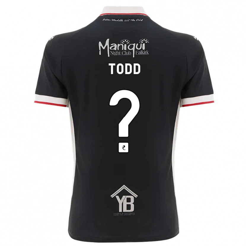 Danxen Enfant Maillot Shannon Todd #0 Noir Blanc Rouge Tenues Domicile 2026/27 T-Shirt