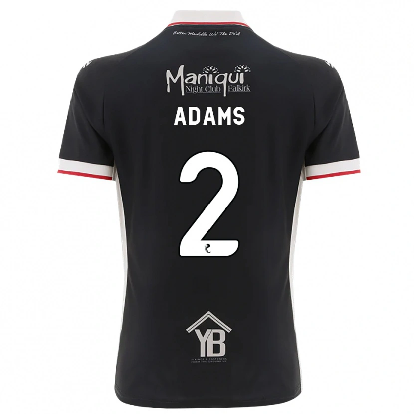 Danxen Enfant Maillot Keelan Adams #2 Noir Blanc Rouge Tenues Domicile 2026/27 T-Shirt
