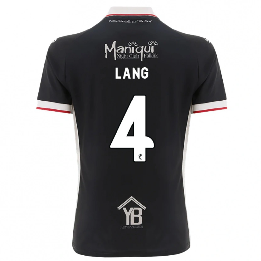 Danxen Enfant Maillot Tom Lang #4 Noir Blanc Rouge Tenues Domicile 2026/27 T-Shirt