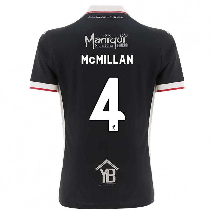 Danxen Enfant Maillot Jack Mcmillan #4 Noir Blanc Rouge Tenues Domicile 2026/27 T-Shirt