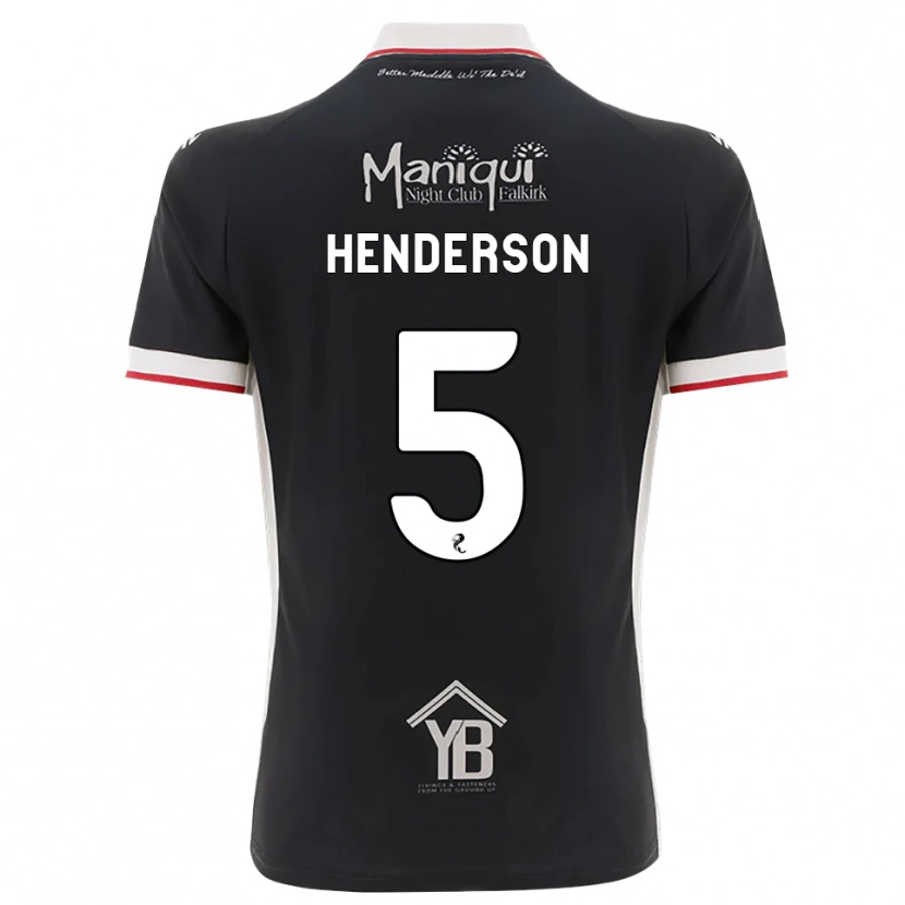 Danxen Enfant Maillot Liam Henderson #5 Noir Blanc Rouge Tenues Domicile 2026/27 T-Shirt