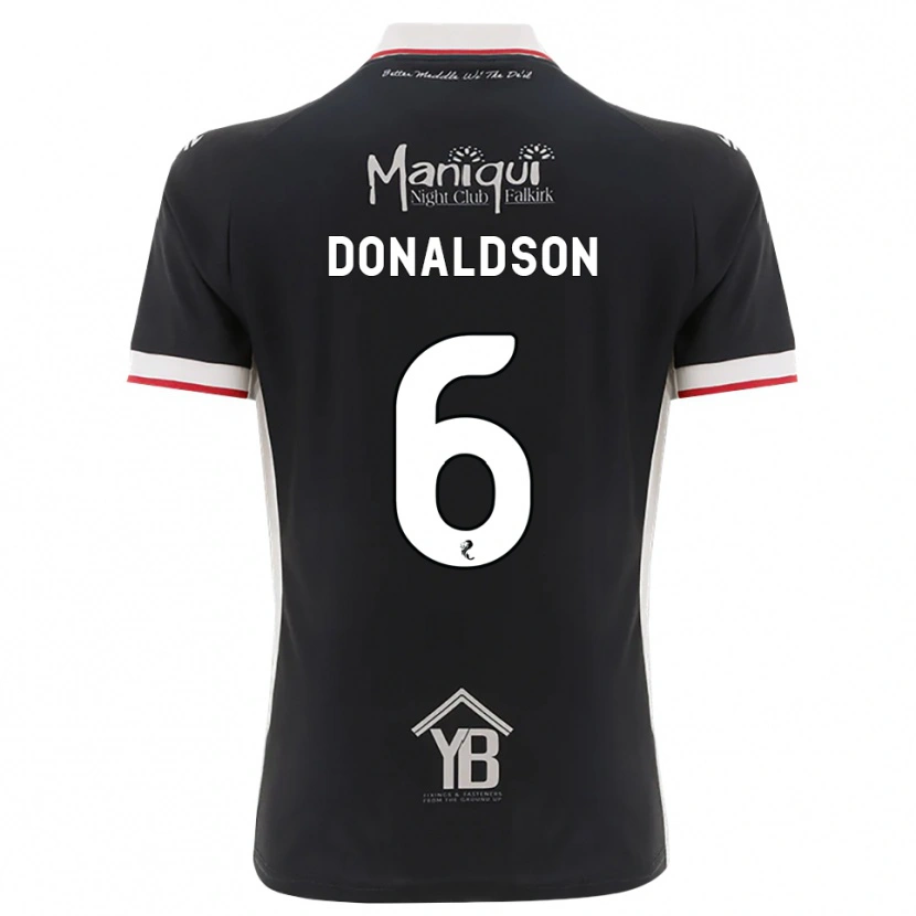 Danxen Enfant Maillot Coll Donaldson #6 Noir Blanc Rouge Tenues Domicile 2026/27 T-Shirt