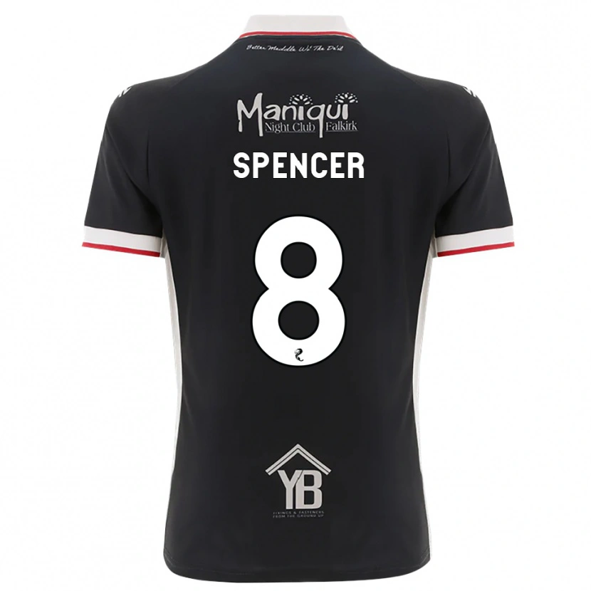 Danxen Enfant Maillot Brad Spencer #8 Noir Blanc Rouge Tenues Domicile 2026/27 T-Shirt