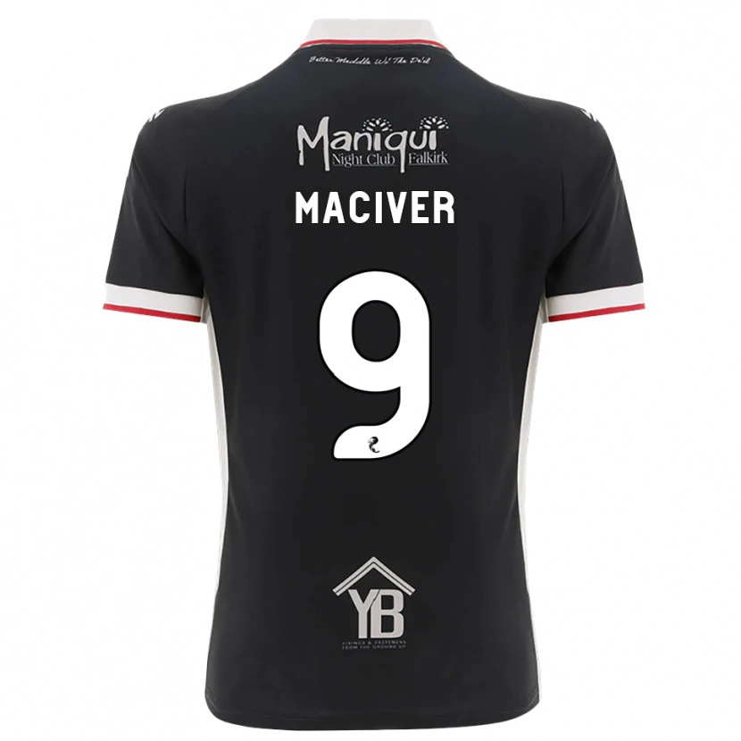 Danxen Enfant Maillot Ross Maciver #9 Noir Blanc Rouge Tenues Domicile 2026/27 T-Shirt