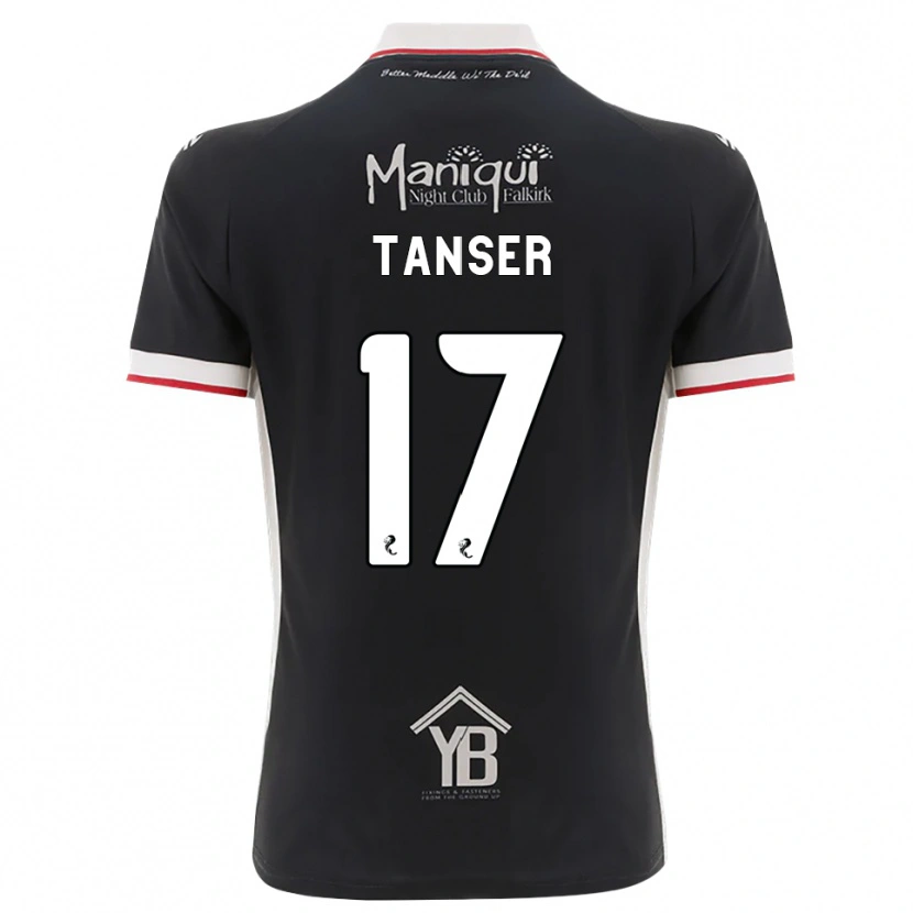 Danxen Enfant Maillot Scott Tanser #17 Noir Blanc Rouge Tenues Domicile 2026/27 T-Shirt