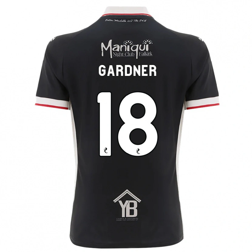 Danxen Enfant Maillot Joe Gardner #18 Noir Blanc Rouge Tenues Domicile 2026/27 T-Shirt
