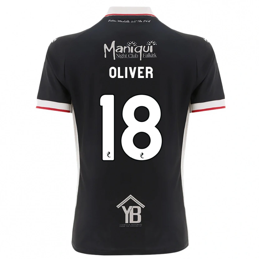 Danxen Enfant Maillot Gary Oliver #18 Noir Blanc Rouge Tenues Domicile 2026/27 T-Shirt