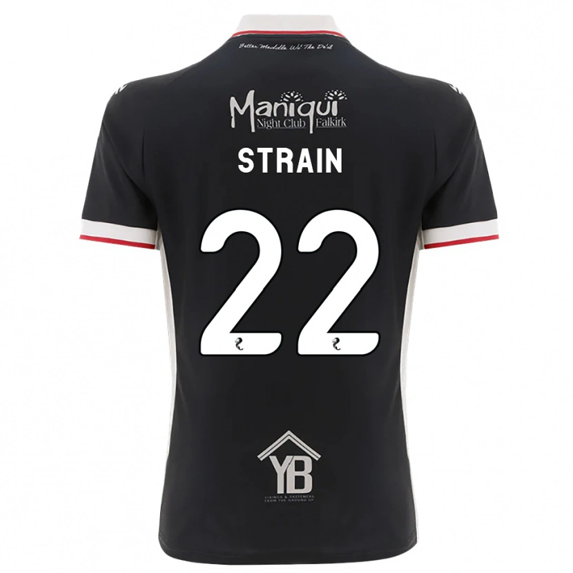 Danxen Enfant Maillot Ryan Strain #22 Noir Blanc Rouge Tenues Domicile 2026/27 T-Shirt