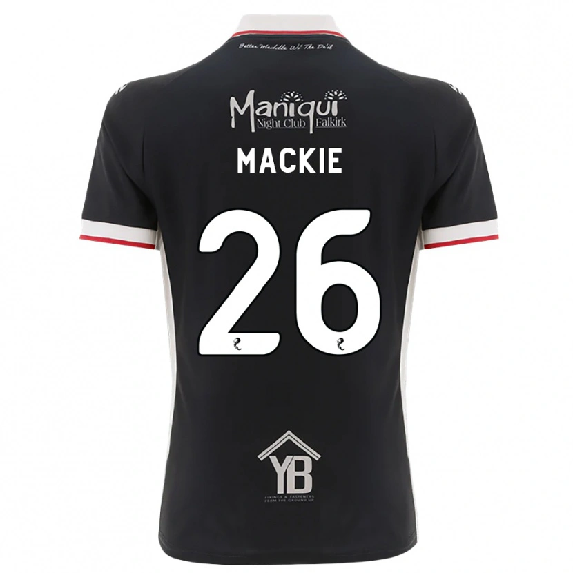 Danxen Enfant Maillot Sean Mackie #26 Noir Blanc Rouge Tenues Domicile 2026/27 T-Shirt