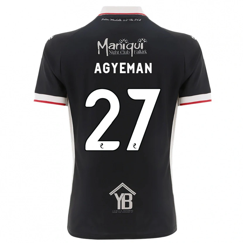 Danxen Enfant Maillot Alfie Agyeman #27 Noir Blanc Rouge Tenues Domicile 2026/27 T-Shirt