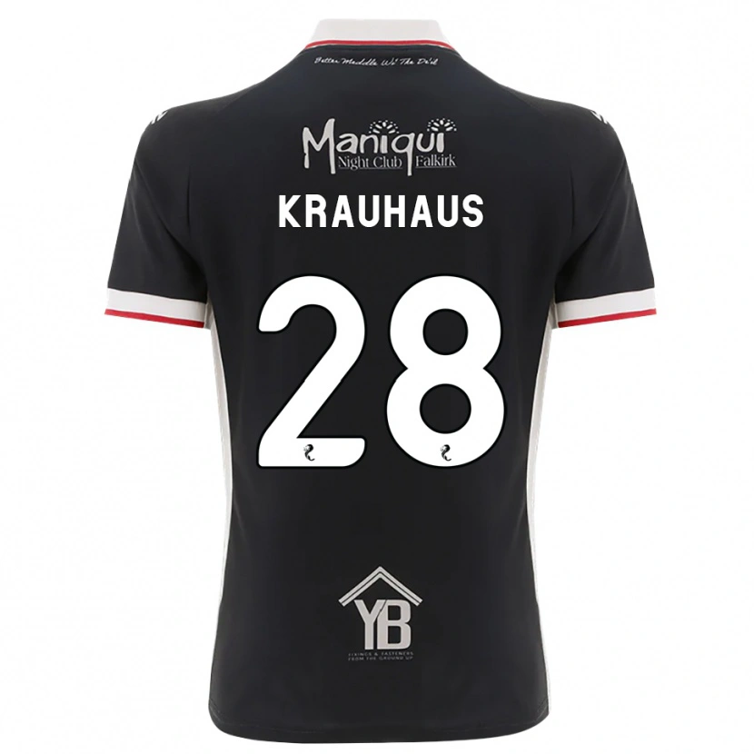 Danxen Enfant Maillot Ben Krauhaus #28 Noir Blanc Rouge Tenues Domicile 2026/27 T-Shirt