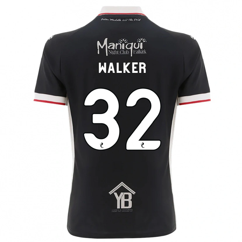 Danxen Enfant Maillot Rhys Walker #32 Noir Blanc Rouge Tenues Domicile 2026/27 T-Shirt