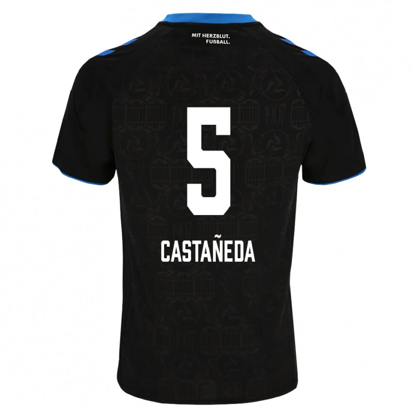 Danxen Enfant Maillot Santiago Castañeda #5 Noir Blanc Rouge Tenues Domicile 2026/27 T-Shirt