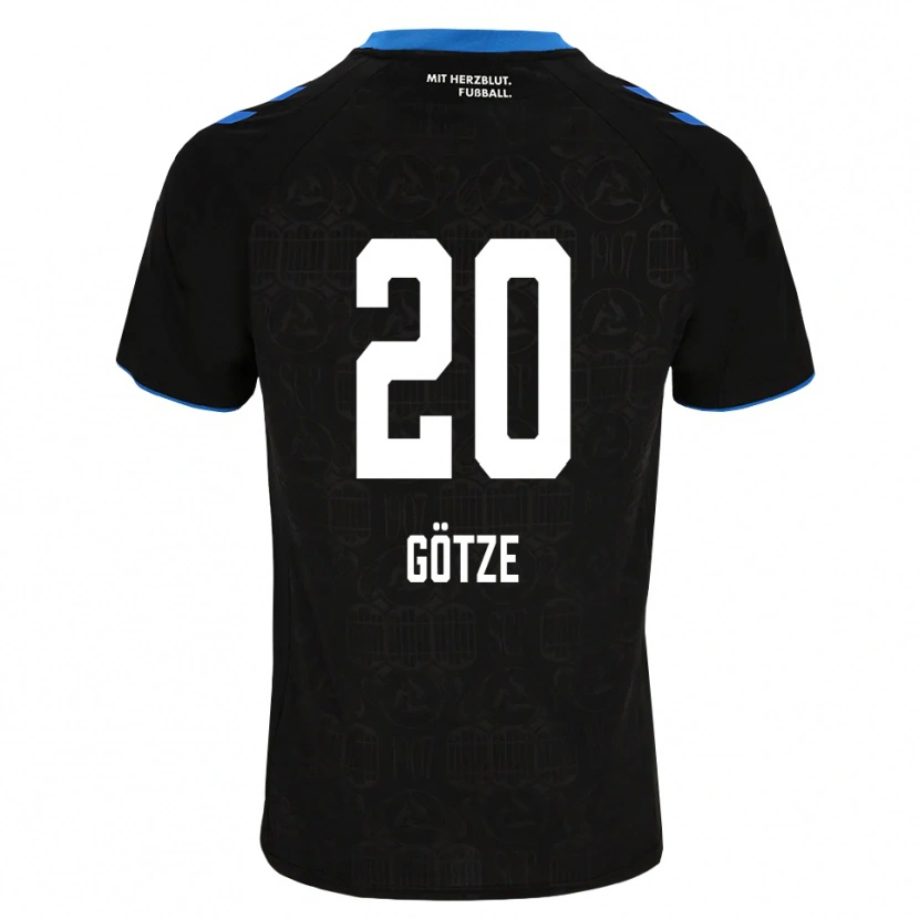 Danxen Enfant Maillot Felix Götze #20 Noir Blanc Rouge Tenues Domicile 2026/27 T-Shirt