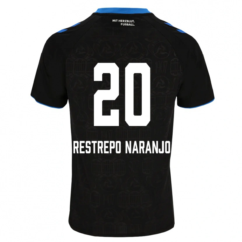 Danxen Enfant Maillot Pedro Restrepo Naranjo #20 Noir Blanc Rouge Tenues Domicile 2026/27 T-Shirt