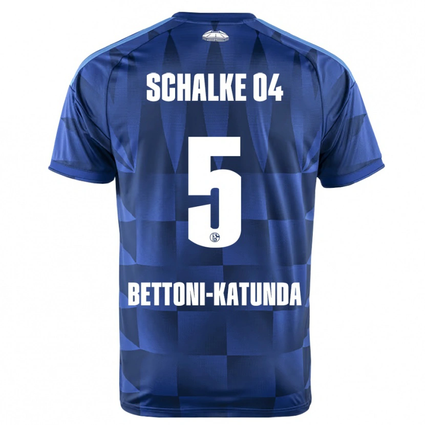 Danxen Enfant Maillot Claudio Bettoni-Katunda #5 Bleu Foncé Jaune Blanc Tenues Domicile 2026/27 T-Shirt