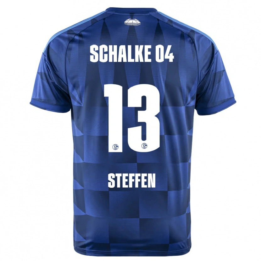 Danxen Enfant Maillot Kjell Steffen #13 Bleu Foncé Jaune Blanc Tenues Domicile 2026/27 T-Shirt