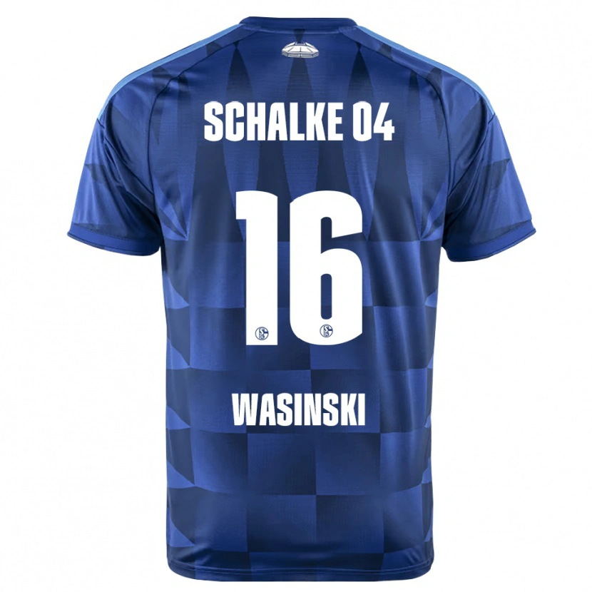 Danxen Enfant Maillot Martin Wasinski #16 Bleu Foncé Jaune Blanc Tenues Domicile 2026/27 T-Shirt