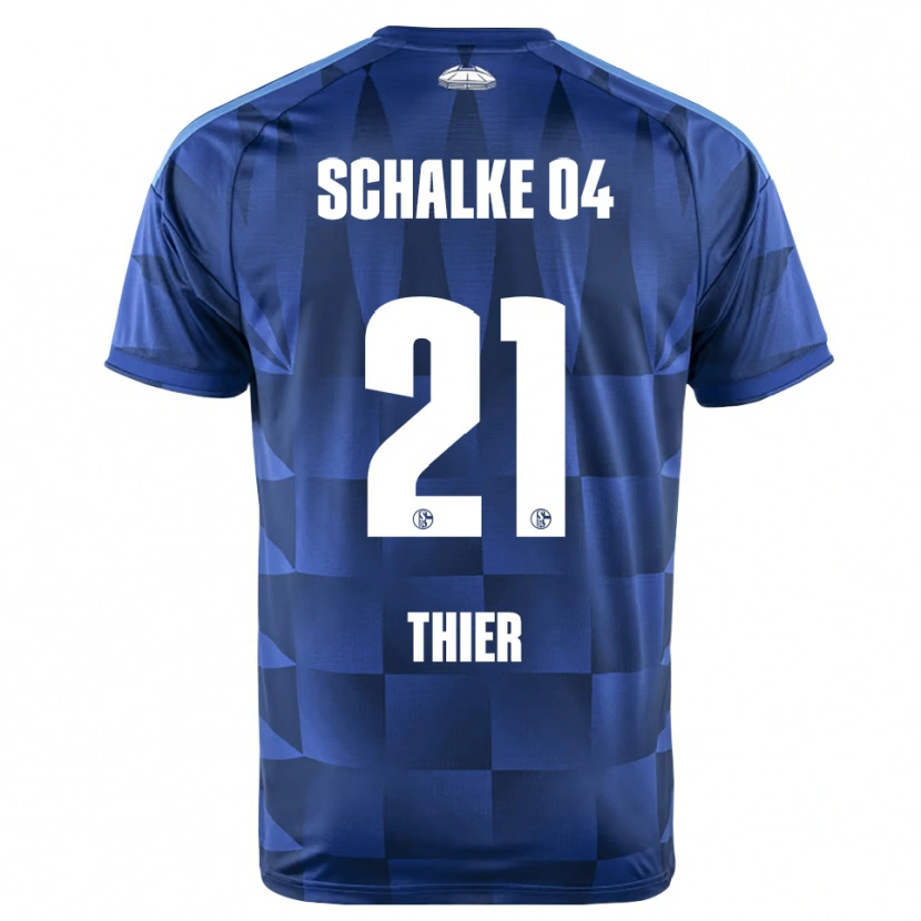 Danxen Enfant Maillot Silas Thier #21 Bleu Foncé Jaune Blanc Tenues Domicile 2026/27 T-Shirt
