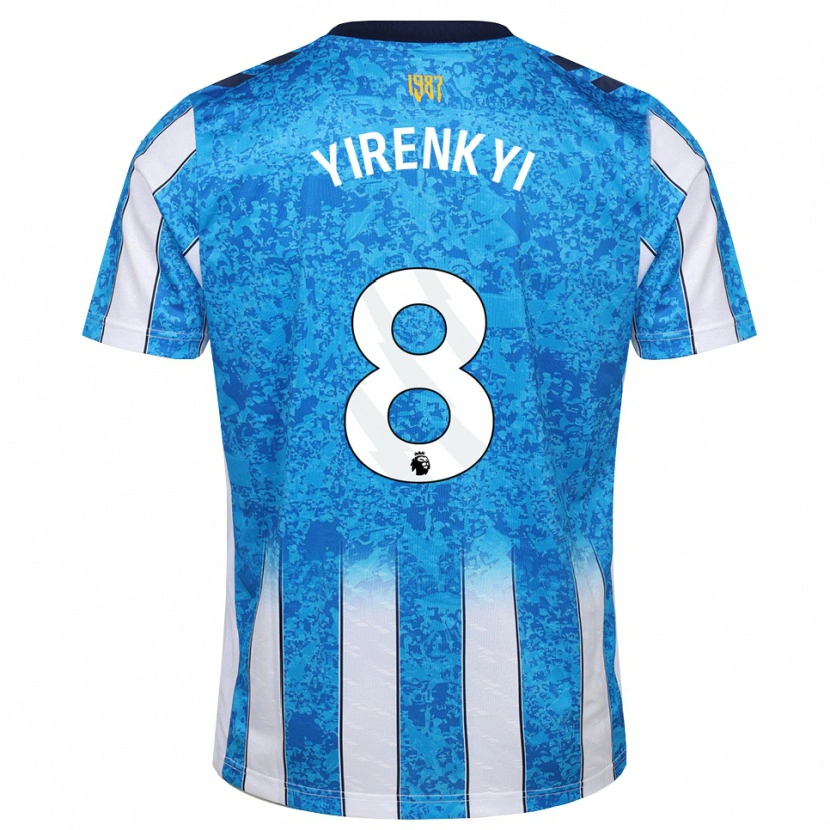 Danxen Enfant Maillot Caleb Yirenkyi #8 Blanc Bleu Orange Tenues Domicile 2026/27 T-Shirt