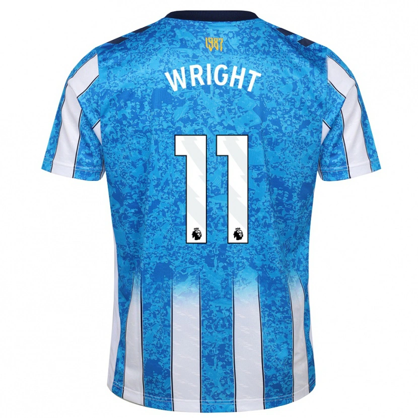 Danxen Enfant Maillot Haji Wright #11 Blanc Bleu Orange Tenues Domicile 2026/27 T-Shirt