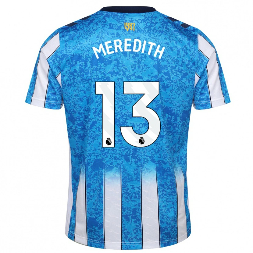 Danxen Enfant Maillot Eliot Meredith #13 Blanc Bleu Orange Tenues Domicile 2026/27 T-Shirt