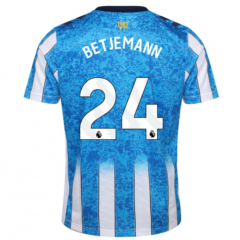 Danxen Enfant Maillot Elliot Betjemann #24 Blanc Bleu Orange Tenues Domicile 2026/27 T-Shirt