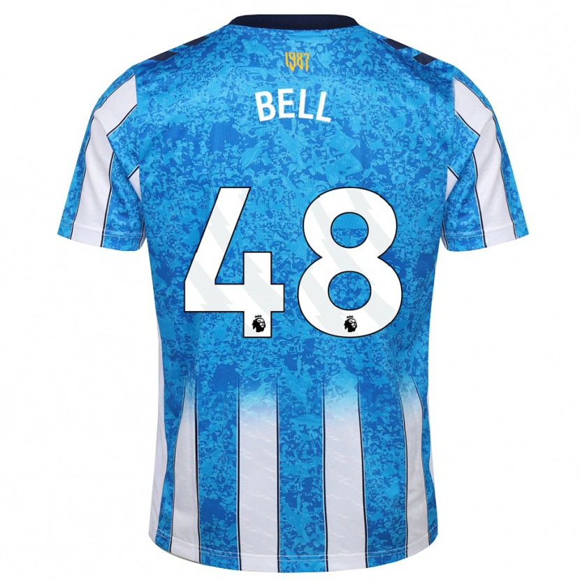 Danxen Enfant Maillot Luke Bell #48 Blanc Bleu Orange Tenues Domicile 2026/27 T-Shirt