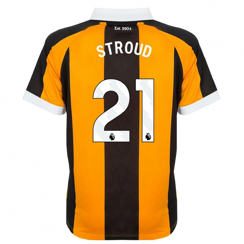 Danxen Enfant Maillot Elliot Stroud #21 Orange Noir Blanc Tenues Domicile 2026/27 T-Shirt
