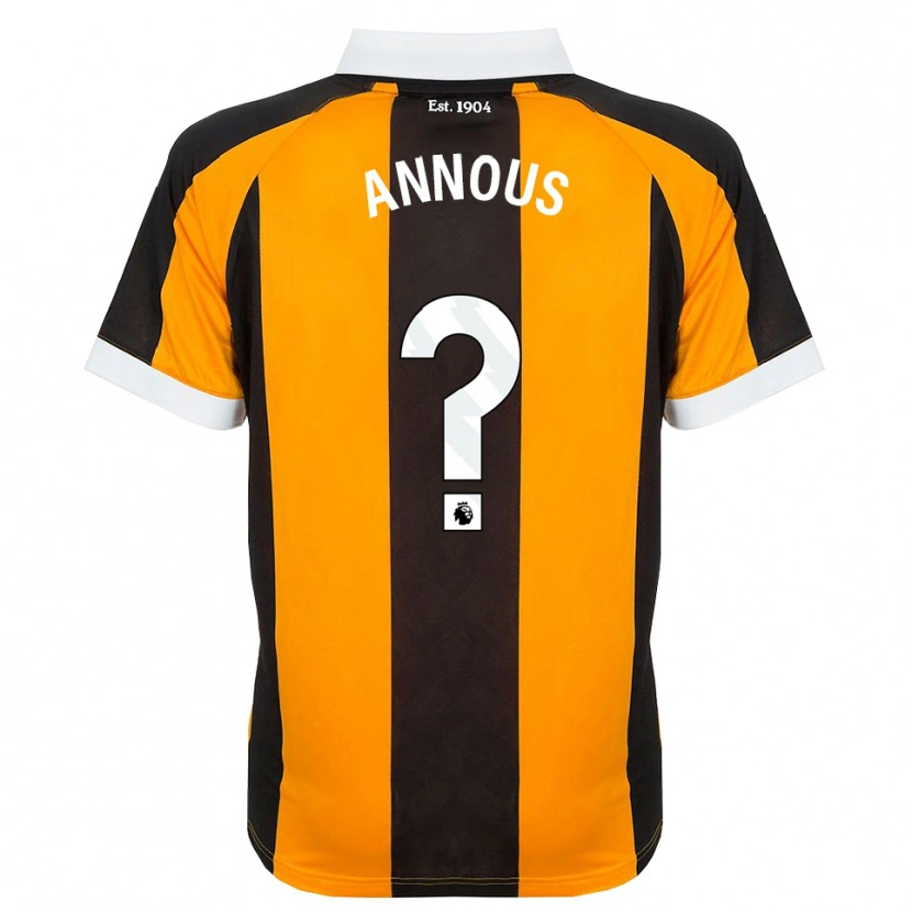 Danxen Enfant Maillot Brandon Annous #0 Orange Noir Blanc Tenues Domicile 2026/27 T-Shirt