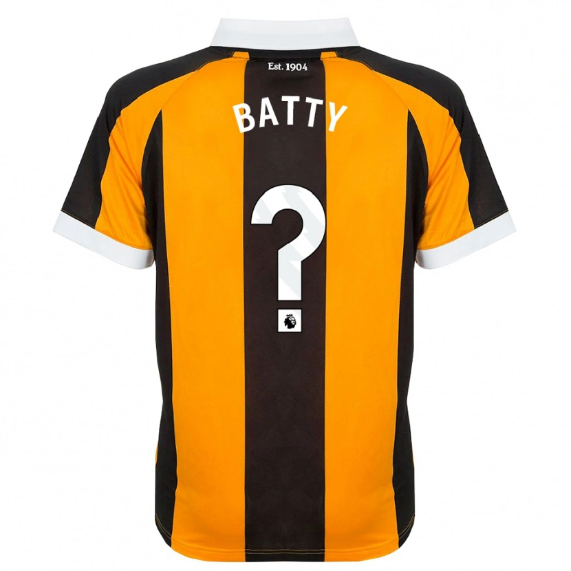 Danxen Enfant Maillot Joe Batty #0 Orange Noir Blanc Tenues Domicile 2026/27 T-Shirt