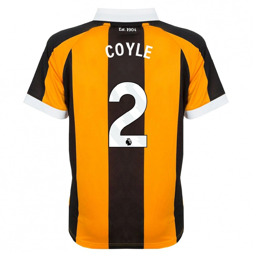 Danxen Enfant Maillot Lewie Coyle #2 Orange Noir Blanc Tenues Domicile 2026/27 T-Shirt